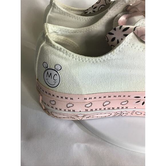 Converse x Miley Cyrus Platform Canvas Sneakers Sz.8.5 Pre owned  Pink/White - Picture 4 of 11